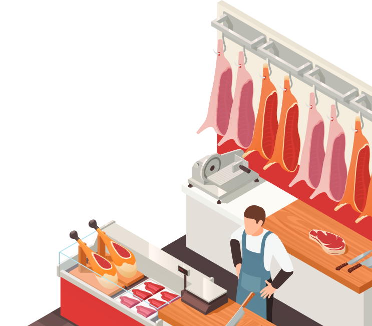 Farmer with livestock